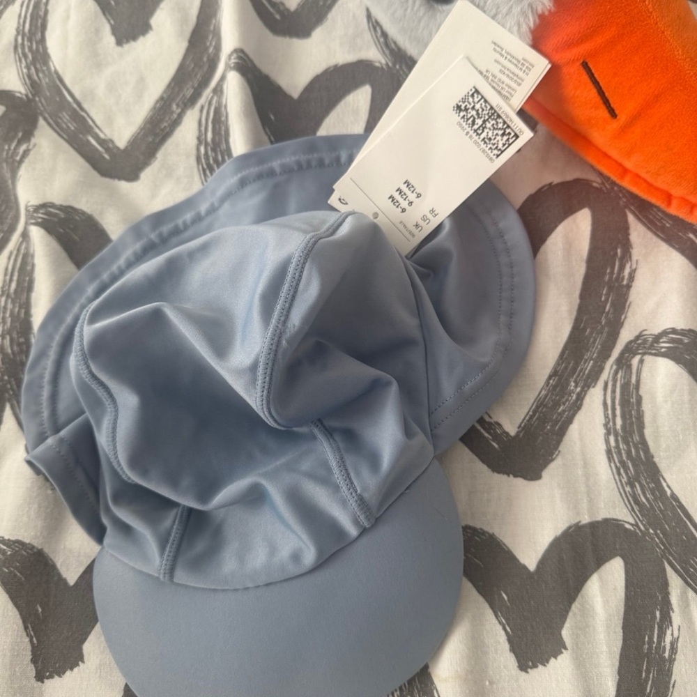 Kids Blue swim sun spf Cap 9-12m